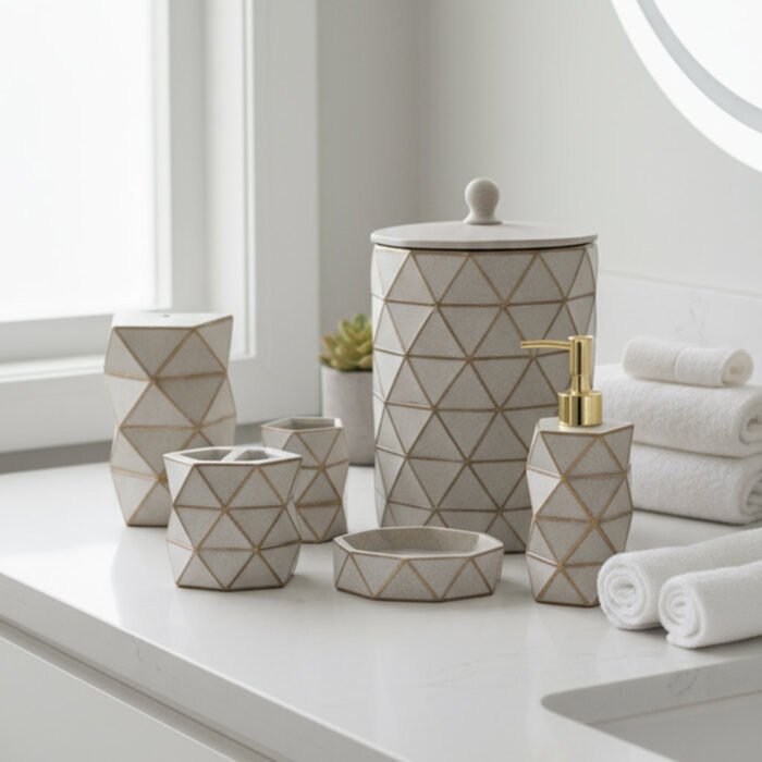 FACET BATH ACCENTS BATH SET (SET OF 6)