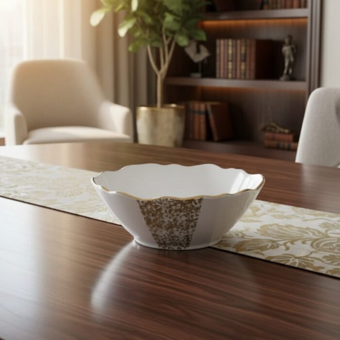 GOLD PATTERN ROUND BOWL