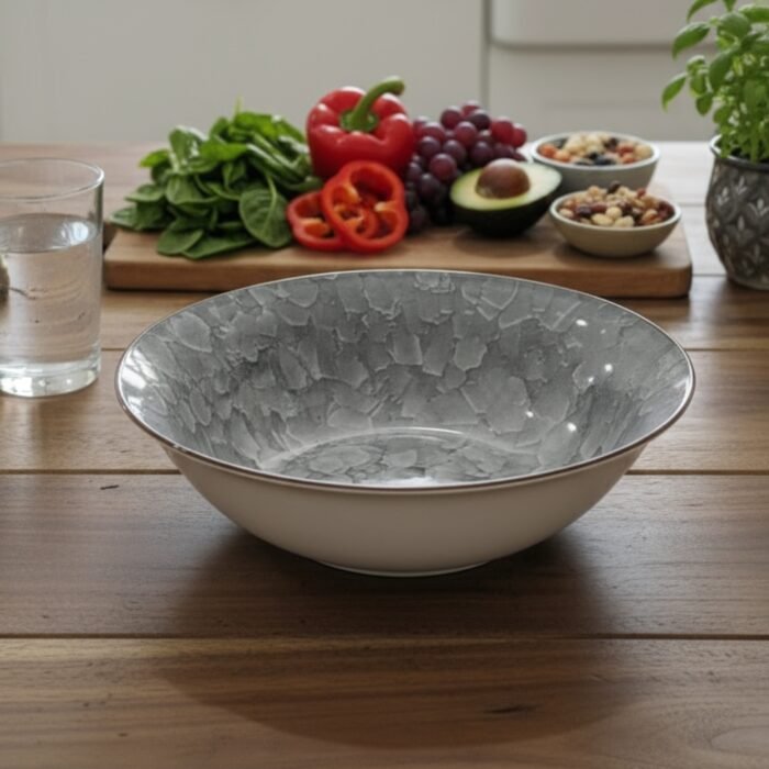 CRYSTAL CUT SERVING BOWL (L)