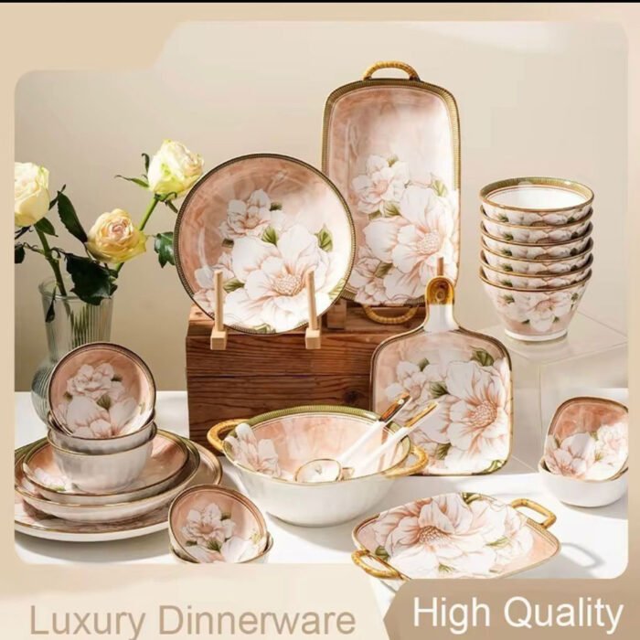 FLORAL OPULENCE DINNERWARE SET (21-piece set)
